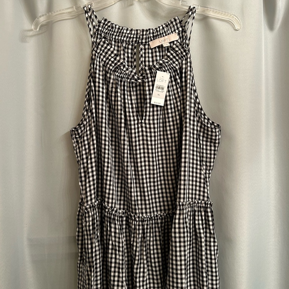 Black and White Gingham Top